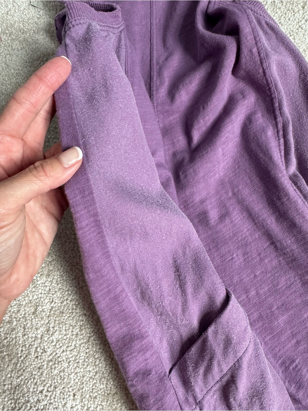 Daily Practice Dress Womens XS Purple Casual Slub Jersey Knit Racerback Maxi - Picture 11 of 12